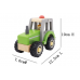 Wooden Tractor with Rubber Wheels - Green